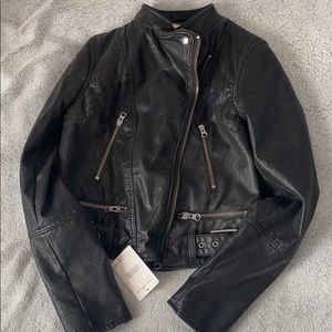 Free people leather jacket